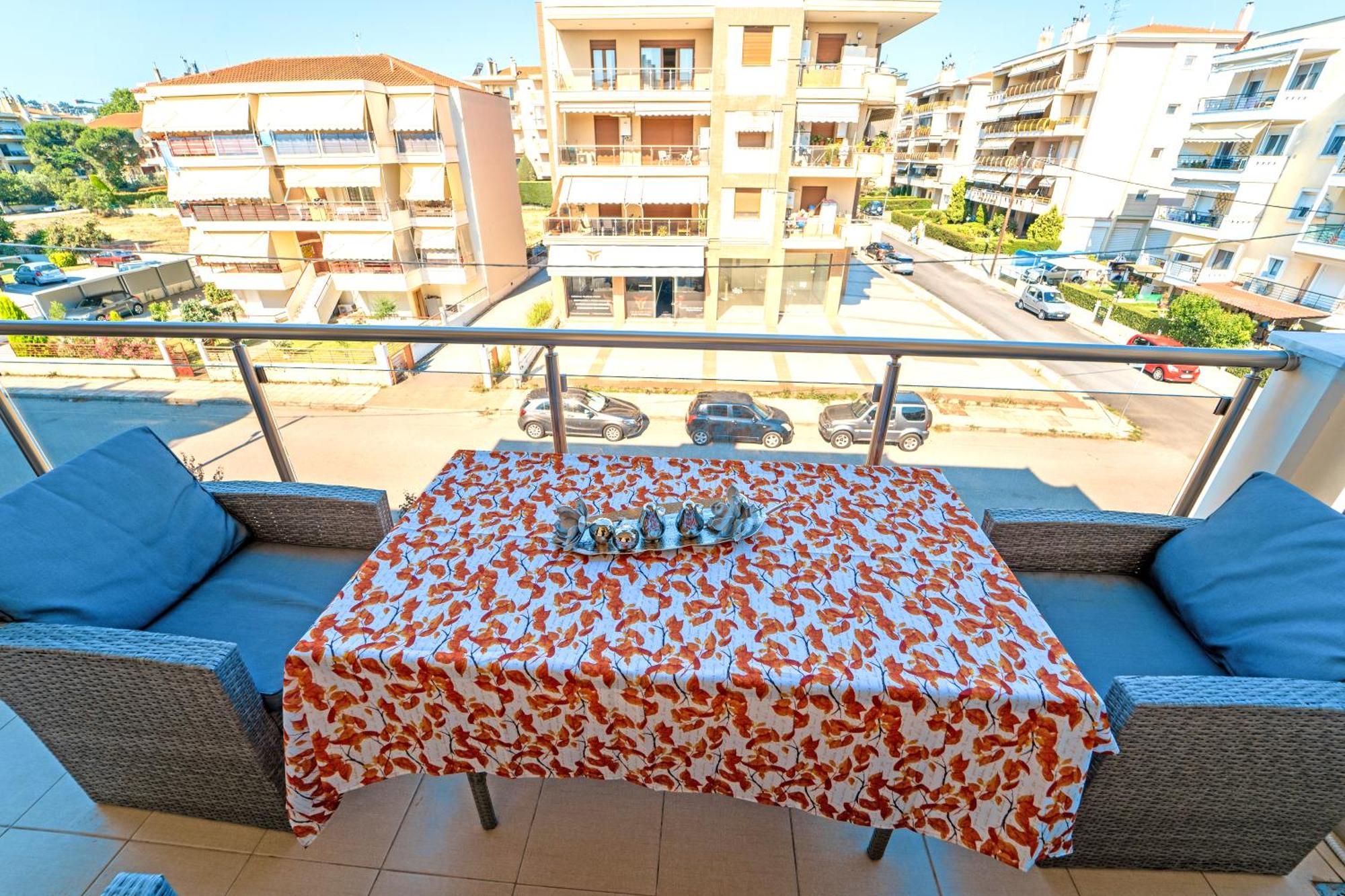 Luxury And Sunny Apartment 250 Mts From The Beach!! Peraía Buitenkant foto